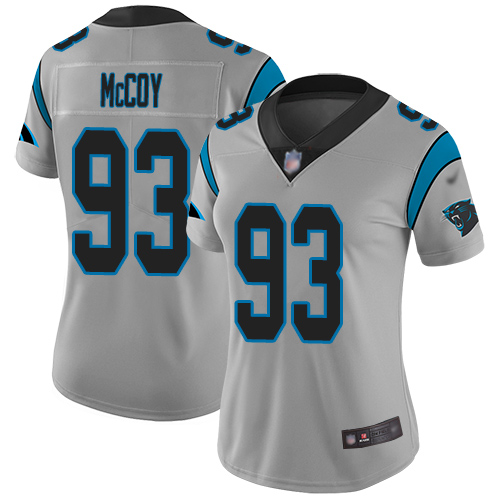 Carolina Panthers Limited Silver Women Gerald McCoy Jersey NFL Football 93 Inverted Legend